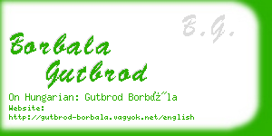 borbala gutbrod business card